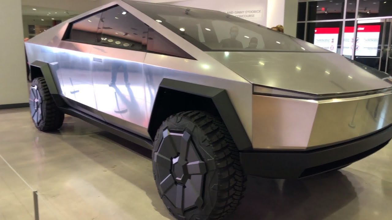 Cybertruck Close up in a Rare Public Appearance at the Petersen Museum ...